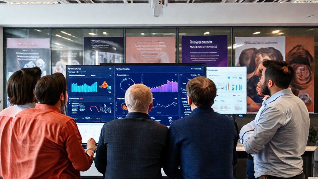 团队正在讨论使用先进AI技术进行客户获取的策略，背景中展示了DeepSeek V3模型和Quora平台的数据分析界面。